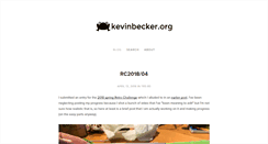 Desktop Screenshot of kevinbecker.org